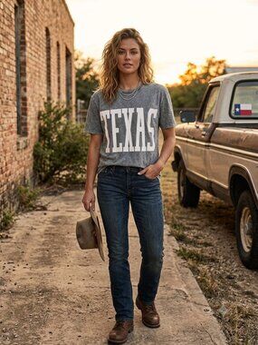 Zutter "Texas" Mineral Wash Grey Oversized Graphic Tee Size Small